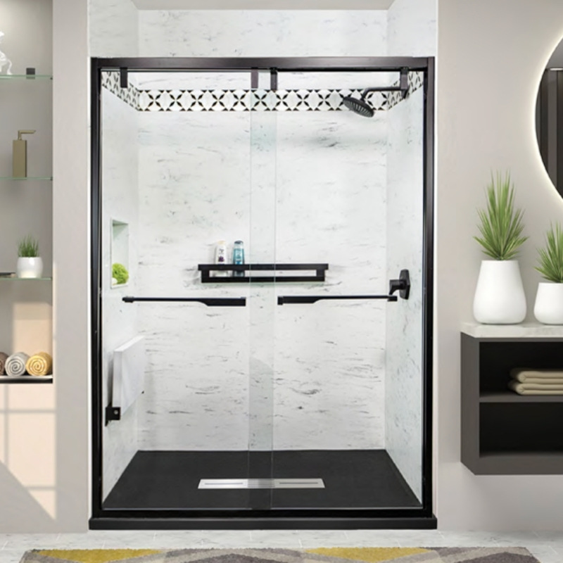 modern tub to shower remodel in san antonio, TX